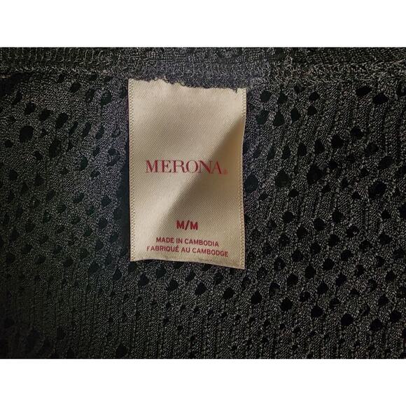 Merona Women's Black Laser Cut Swimsuit Cover-Up Dress Size Medium M - Picture 7 of 7